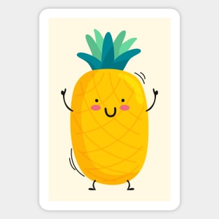 Cute Pineapple Fruit Art Sticker